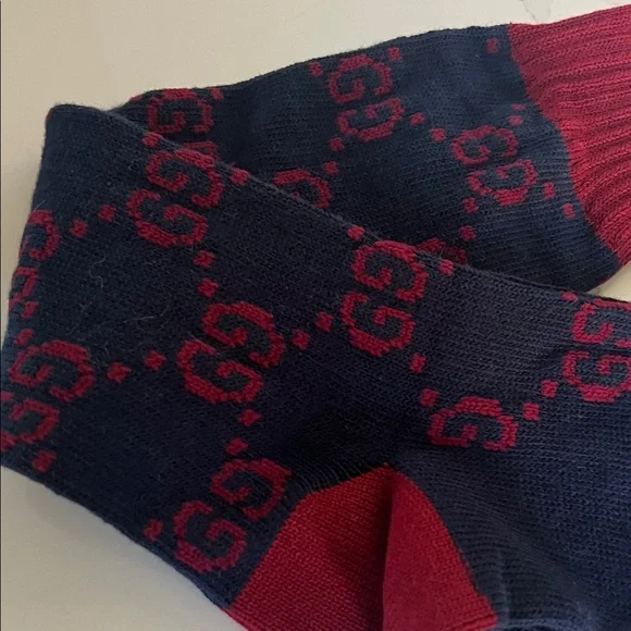 Gucci unisex Burgundy and Navy Socks - Picture 4 of 8